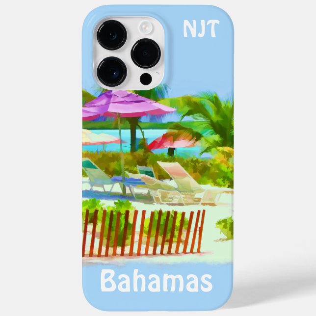 Bahamas Summer Vacation Beach Scene - Painterly (Baksida)