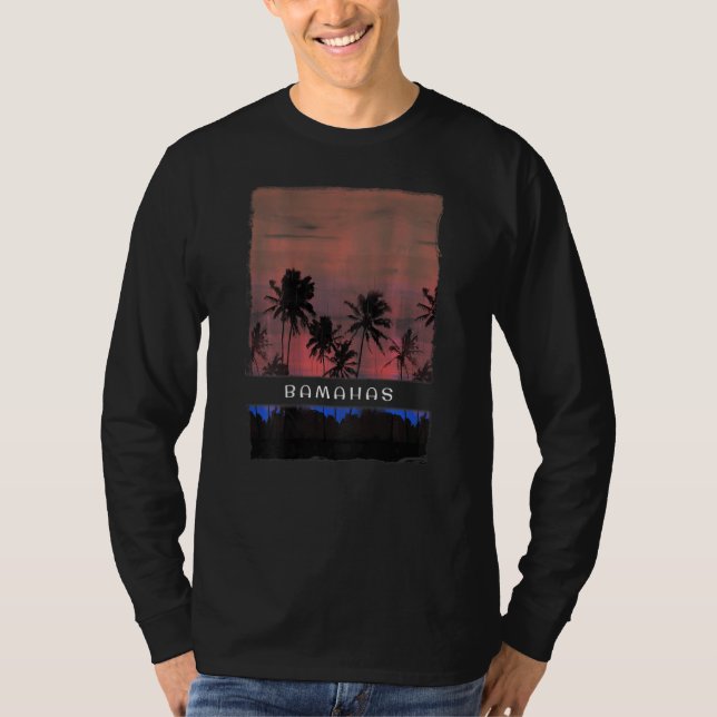 Bahamas Sunset Vacation Souvenir T Shirt (Framsida)