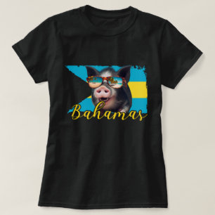 Bahamas Swimming Grisar - Exuma Gris Beach Äventyr T Shirt