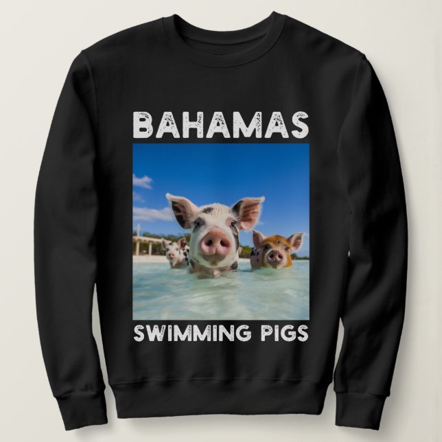 Bahamas Swimming Grisar Exuma T Shirt (Design framsida)