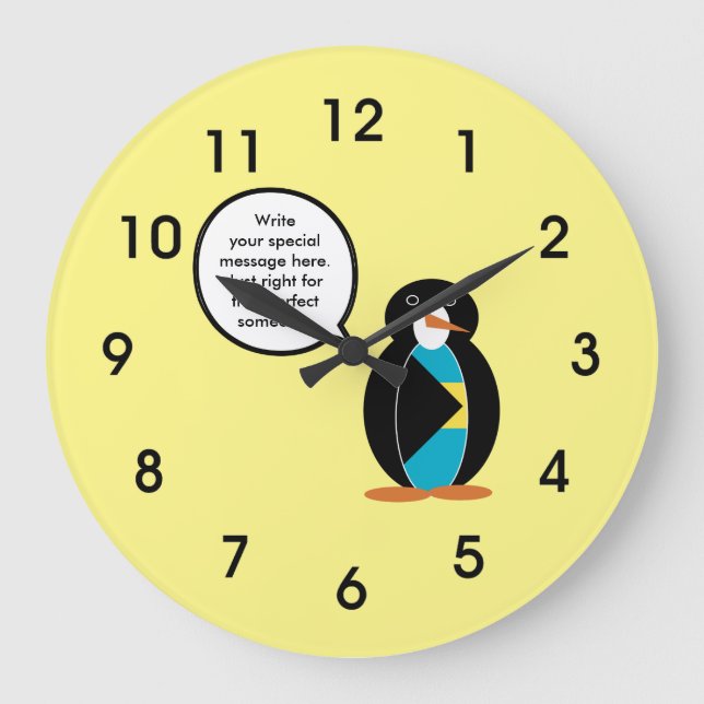 Bahamas Talande Ms Penguin  Stor Klocka (Framsida)