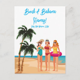 Bahamas Tjejresa Bachelorettefest Semester Inbjudan Vykort