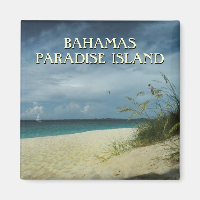 Bahamas Travel Souvenir Photo Magnet (Framsidan)
