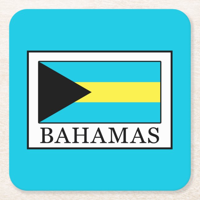 Bahamas Underlägg Papper Kvadrat (Framsidan)