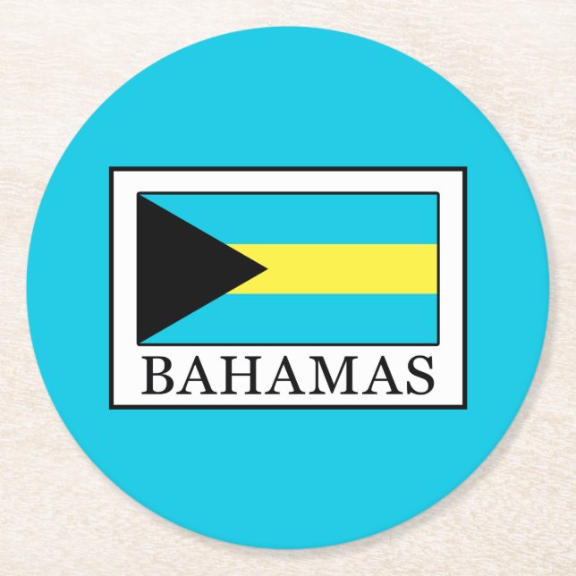 Bahamas Underlägg Papper Rund (Framsidan)