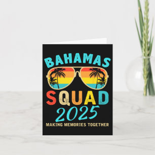 Bahamas Vacation 2025 Squad Family Friends Matchin Kort