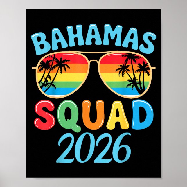 Bahamas Vacation 2026 Squad Family Friends Matchin Poster (Framsidan)