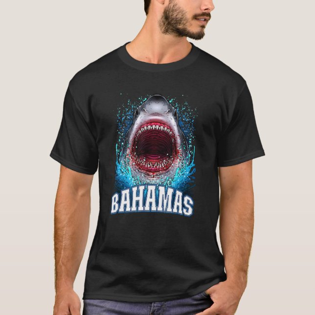 Bahamas Vacation Underbar White Shark Beach Cruise T Shirt (Framsida)