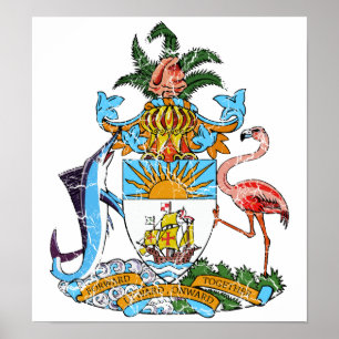 Bahamas vapensköld poster