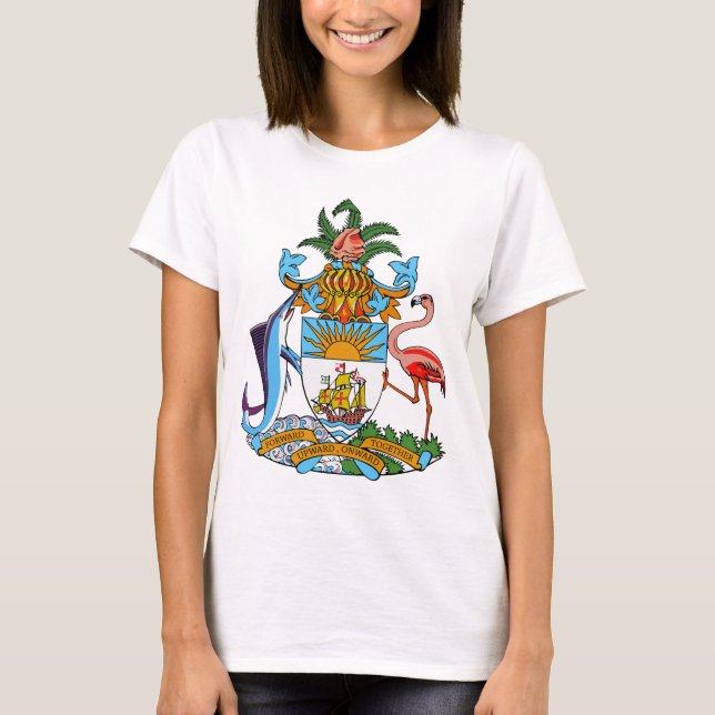 Bahamas vapensköld t-shirt (Framsida)