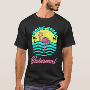 Bahamas Våruppehåll Solnedgång Grafisk Logo Familj T Shirt