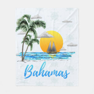 Bahamas (Västindien) Sailing Fleecefilt