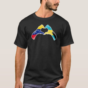 Bahamas Venezuela Flagga Bahamians Venezuelan Hear T Shirt