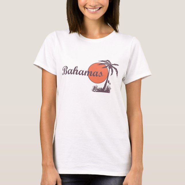 Bahamas vintage ha på sig damer T Tröja (Framsida)