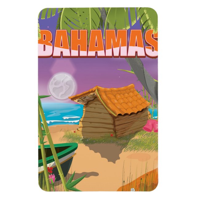 Bahamas vintage resaffisch magnet (Vertikal)