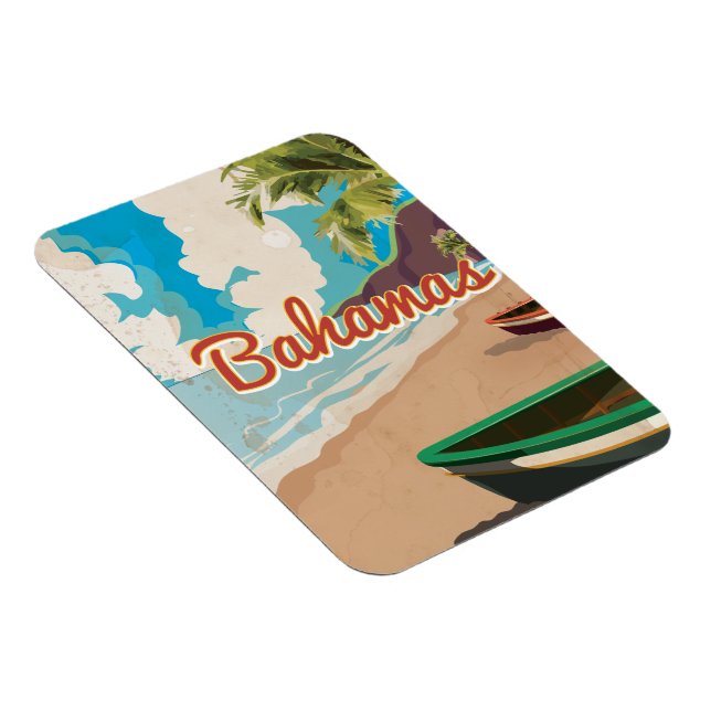 Bahamas vintage resemålningaffisch. magnet (Högersidan)