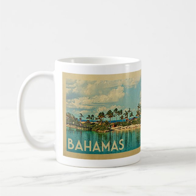 Bahamas Vintage resor Kaffemugg (Vänster)