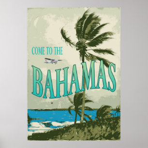 Bahamas Vintage resor Poster