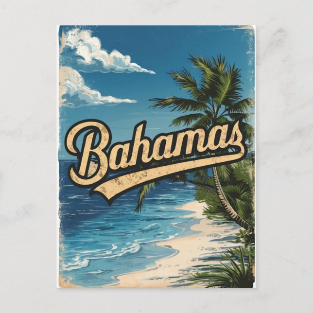 Bahamas Vintage resor Vykort (Framsida)