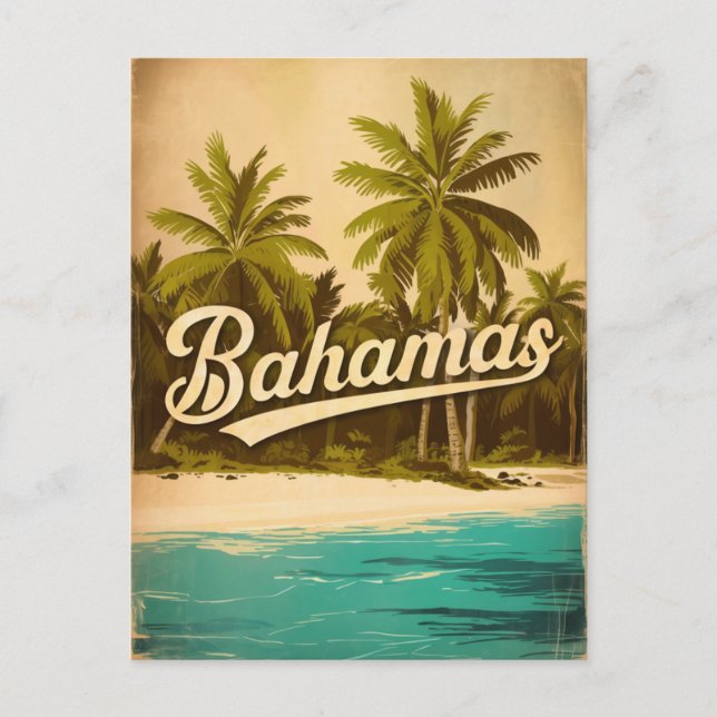Bahamas Vintage Vykort (Framsida)