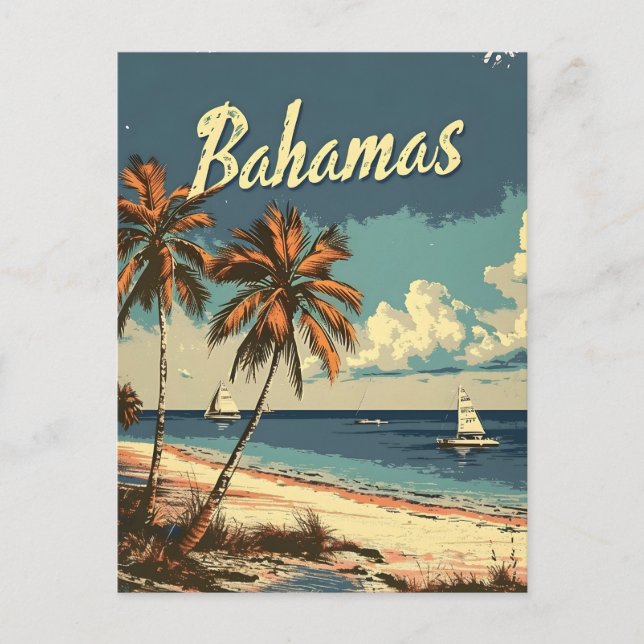 Bahamas Vintage Vykort (Framsida)
