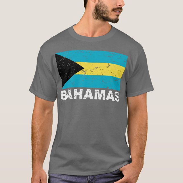 Bahamas vintageflagga tee shirt (Framsida)