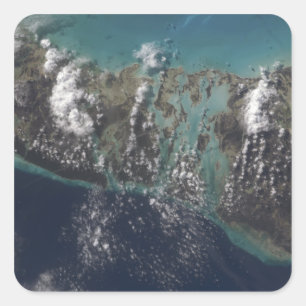 Bahamas'nas den Andros ön 2 Fyrkantigt Klistermärke