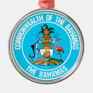 Bahamasrundans emblem julgransprydnad metall