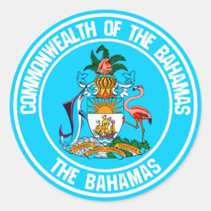 Bahamasrundans emblem runt klistermärke