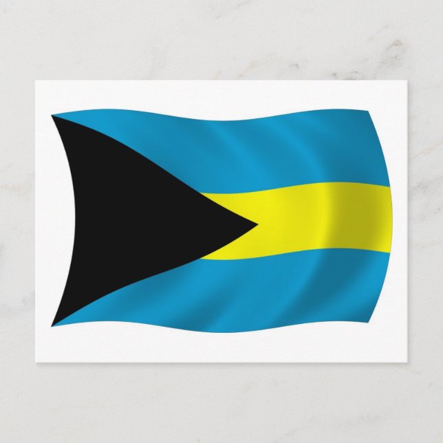Bahamass flagga vykort (Framsida)