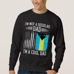 Bahamian American Flagga Bahamas Roots Pappa Lång Ärmad Tröja