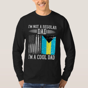 Bahamian American Flagga Bahamas Roots Pappa T Shirt