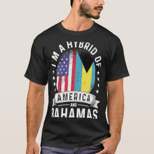 Bahamian American Patriot Grown Flagga Humor T Shirt