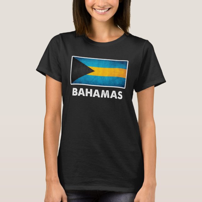 Bahamian Bahamas Flag T Shirt (Framsida)