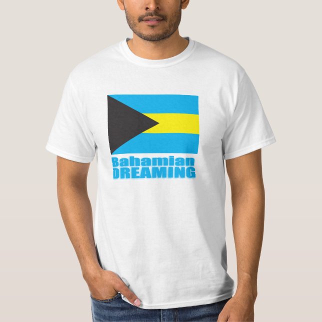 Bahamian drömmer Bahamas flagga t-shirt (Framsida)