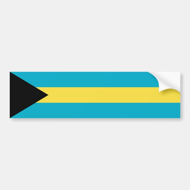 Bahamian Flagga Bildekal (Framsidan)
