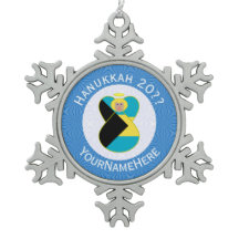 Bahamian Flagga Blonde Angel Hanukkah Personlig