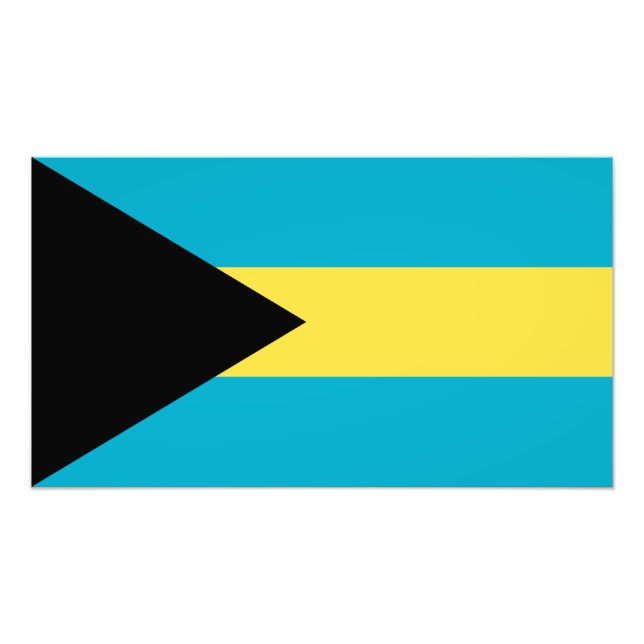 Bahamian Flagga Fototryck (Framsidan)