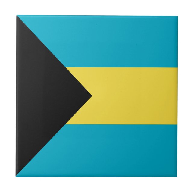 Bahamian Flagga Kakelplatta (Framsidan)
