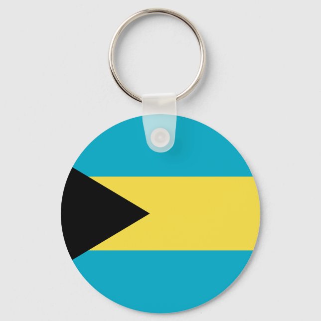 Bahamian Flagga Nyckelring (Framsida)