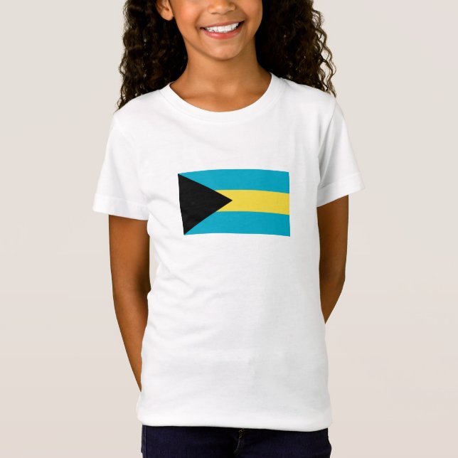 Bahamian Flagga T Shirt (Framsida)