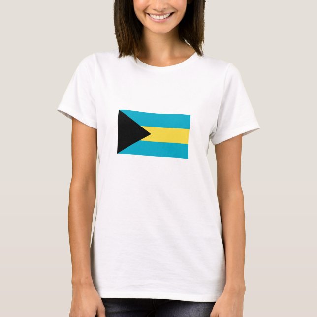 Bahamian Flagga T Shirt (Framsida)