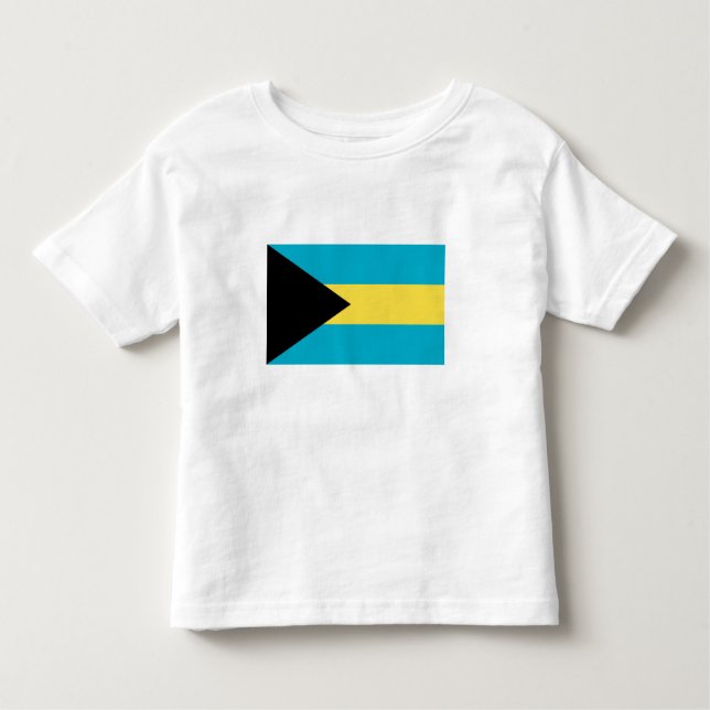 Bahamian Flagga T Shirt (Framsida)