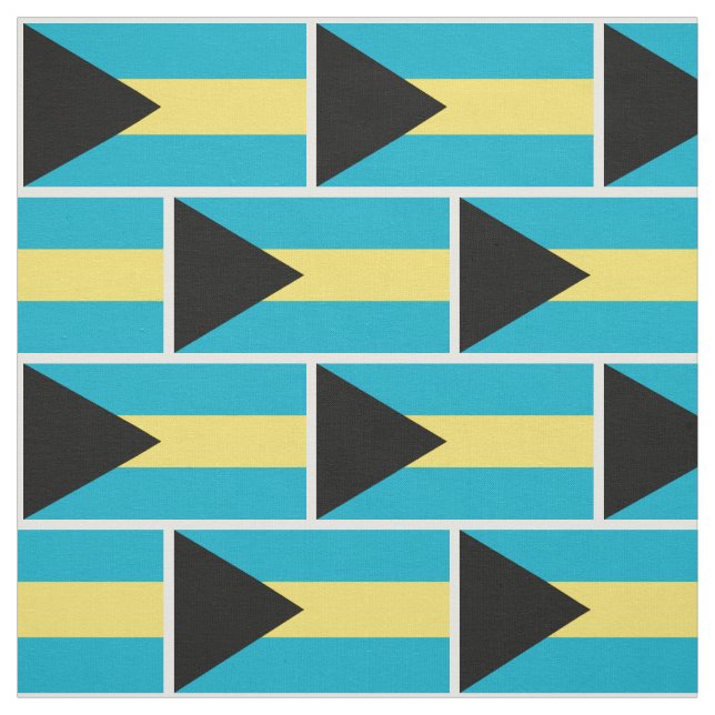 Bahamian Flagga Tyg (Provkarta)