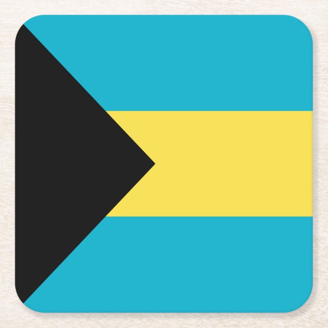 Bahamian Flagga Underlägg Papper Kvadrat (Framsidan)
