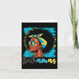 Bahamian Girl Bahamas Flagga Proud Bahamian Women Kort