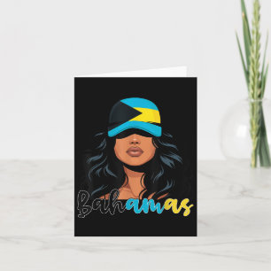 Bahamian Girl Bahamas Flagga Proud Bahamian Women Kort