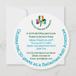 Bahamian Irish American Flagga Shamrock Birthday Inbjudningar