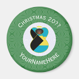 Bahamian Mörk Angel-Personligen Jul Flagga Magnet