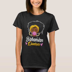 Bahamian Queen Bahamas Flagga Pride Home Land Henn T Shirt